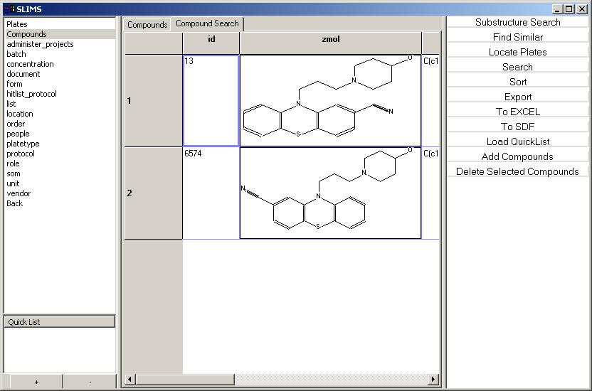 Substructure Search Result